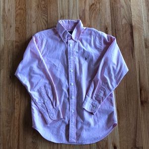 Boys light pink button up.